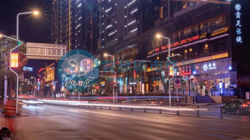 贵州遵义智慧路灯LED灯杆屏2